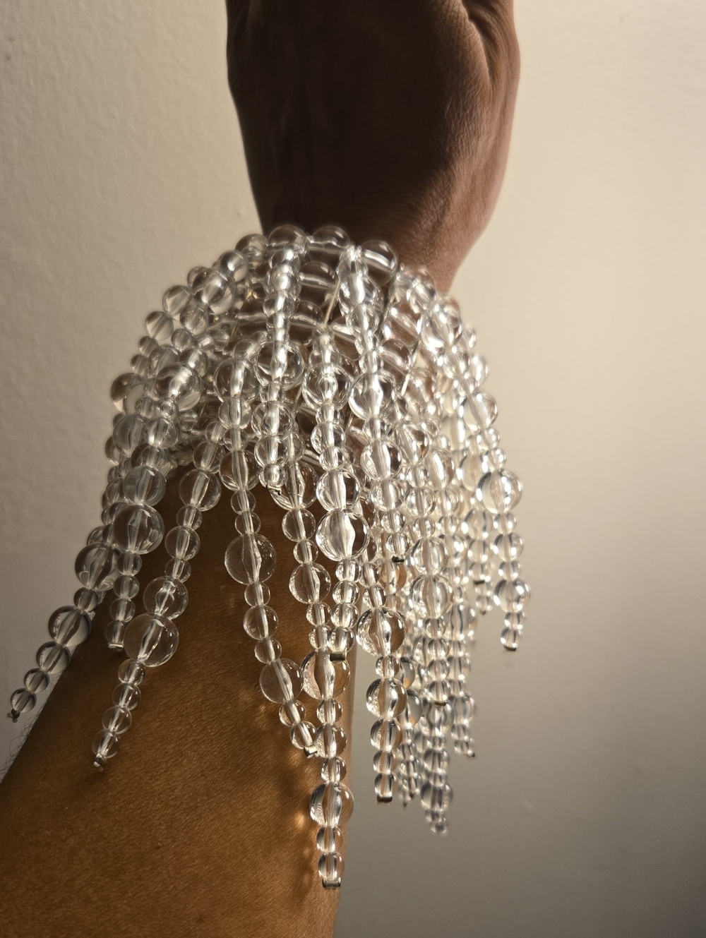 Clear Beaded Fringe Bracelet - Women Accessories